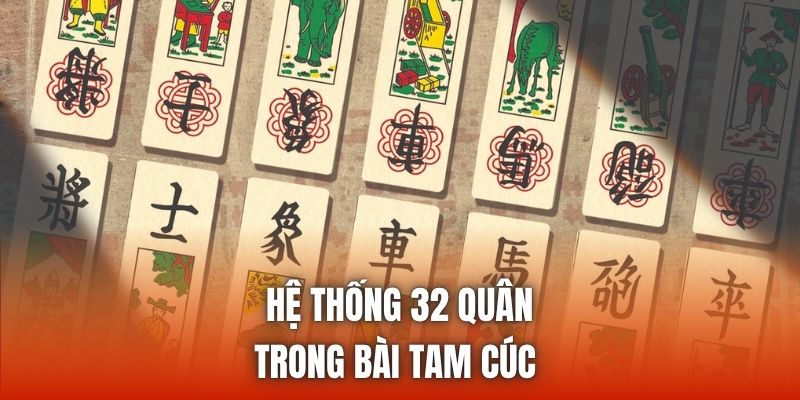 Hệ thống 32 quân trong bài tam cúc 